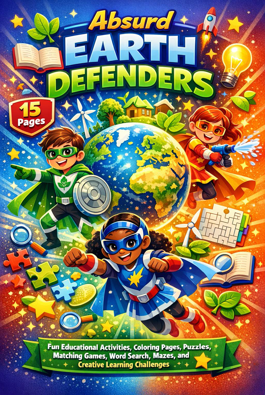 Absurd Earth Defenders Free Activity Book Cover
