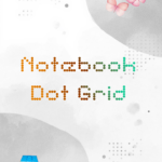 dot grid notebook printable cover (A4 PDF)