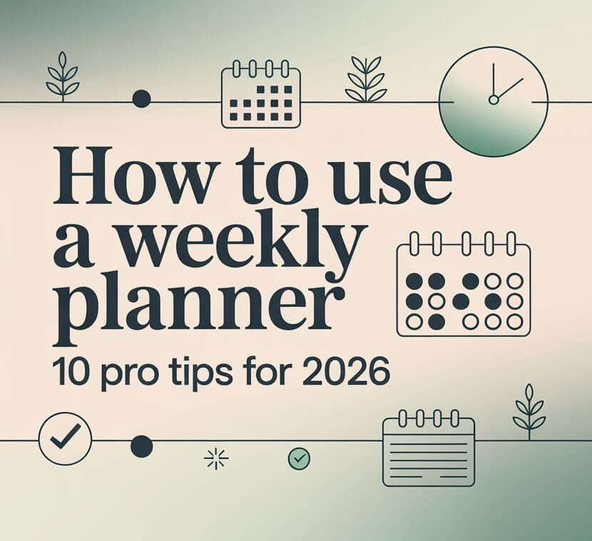 How to use a weekly planner effectively with 10 pro tips for productivity and organization 2026