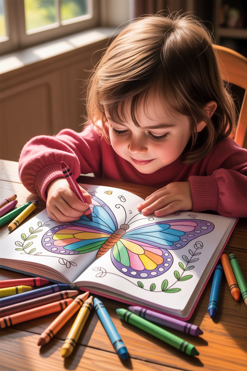 Why coloring is important for child development - young child coloring with crayons