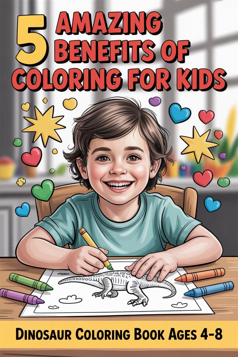 benefits of dinosaur coloring pages for kids