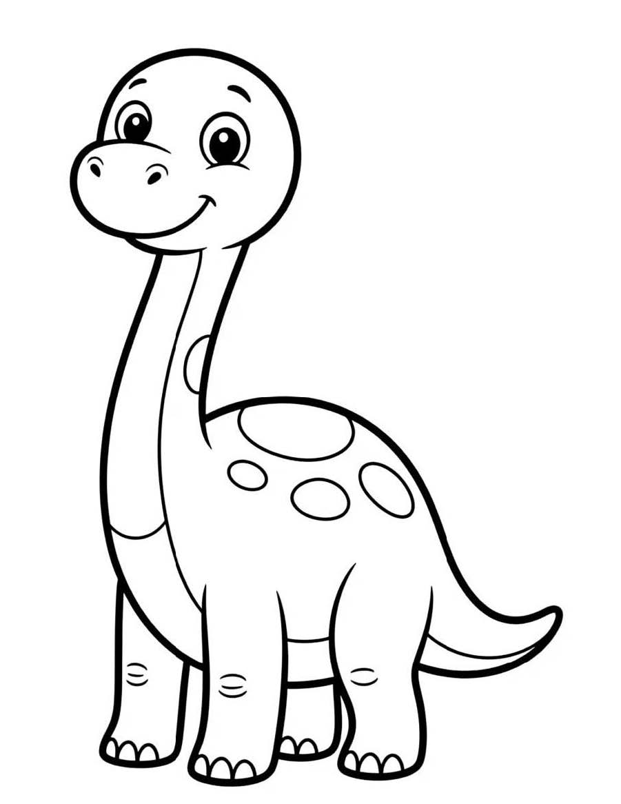 Brachiosaurus coloring page for kids ages 4-8 - benefits of coloring