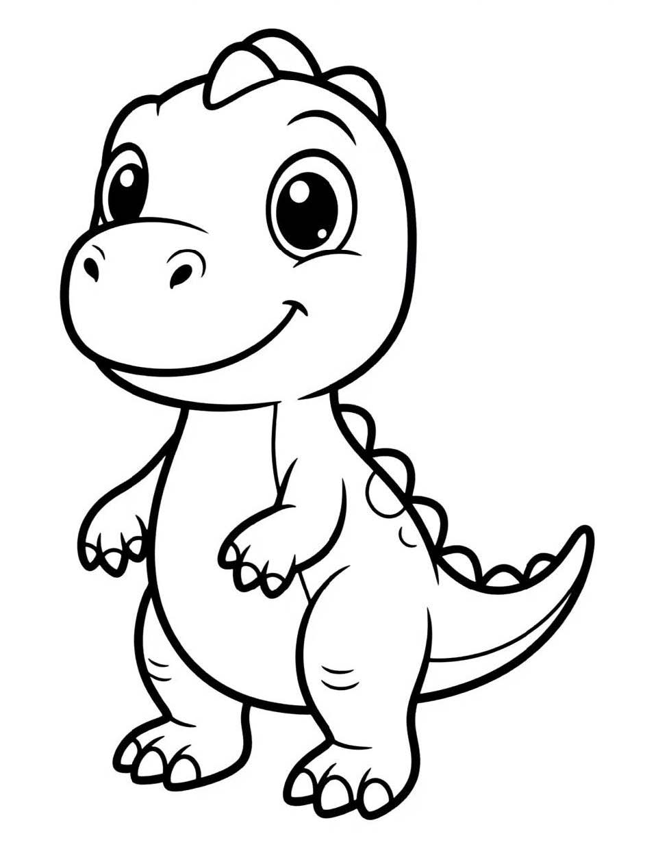 free dinosaur coloring pages for kids printable ages 4-8