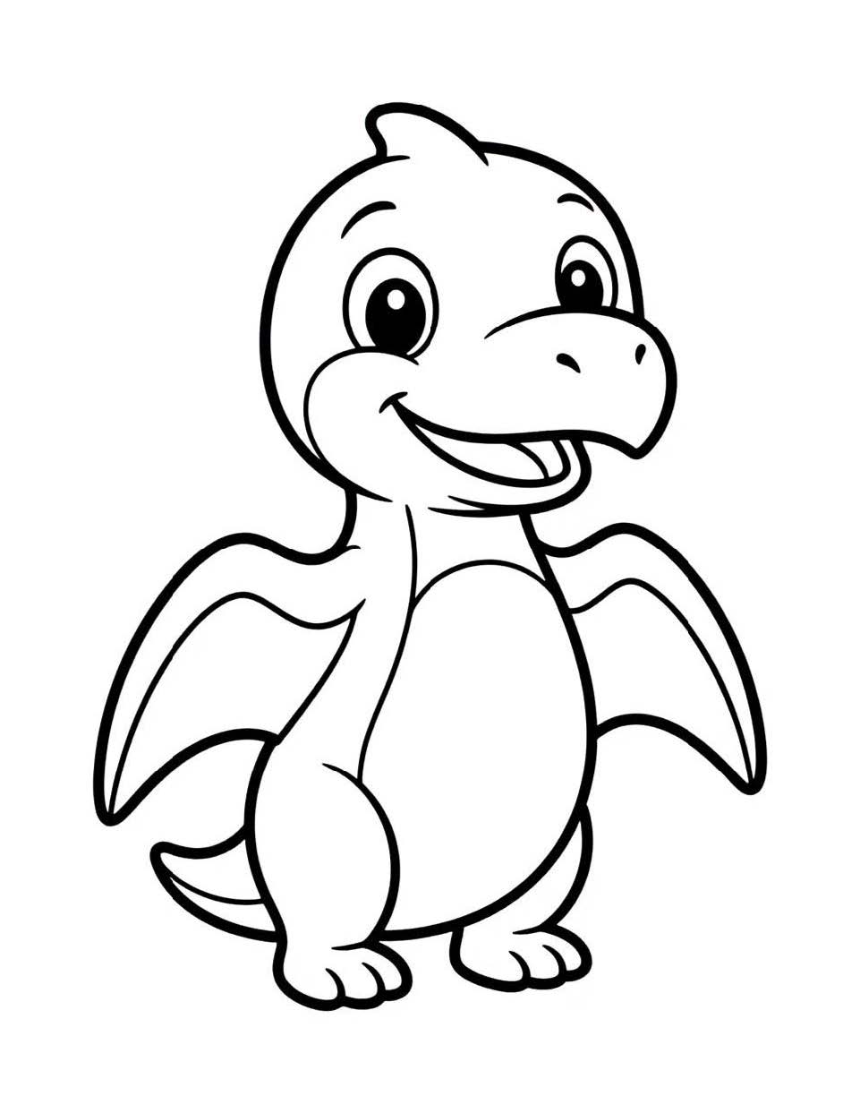 free dinosaur coloring pages for kids - dragon dinosaur printable