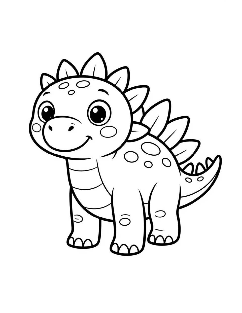 Stegosaurus coloring page for kids ages 4-8 - benefits of coloring