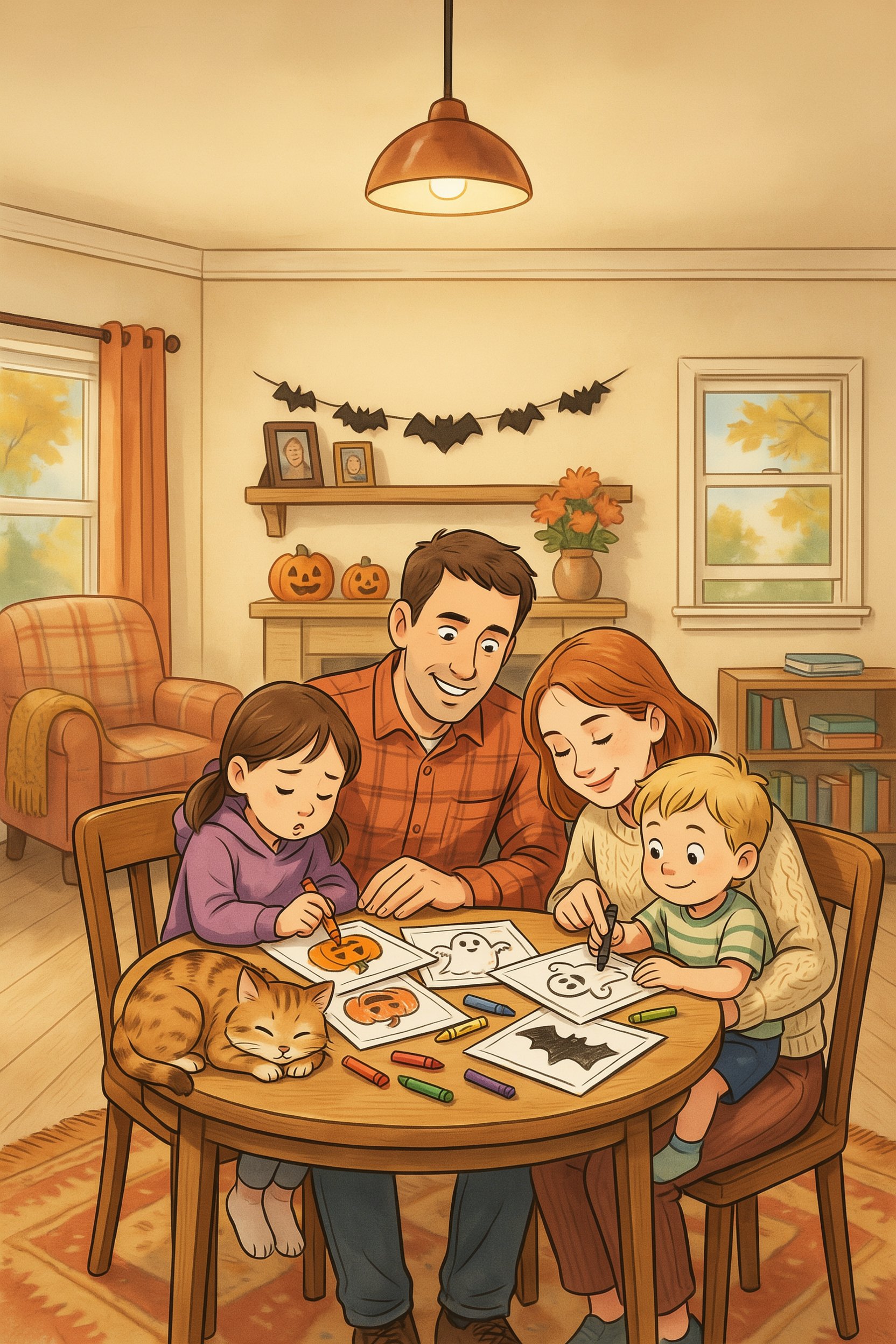 best halloween coloring books for toddlers - family coloring together at home