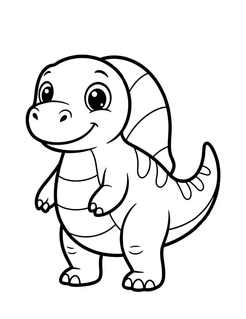 dinosaur activity coloring page for kids at home ages 4-8