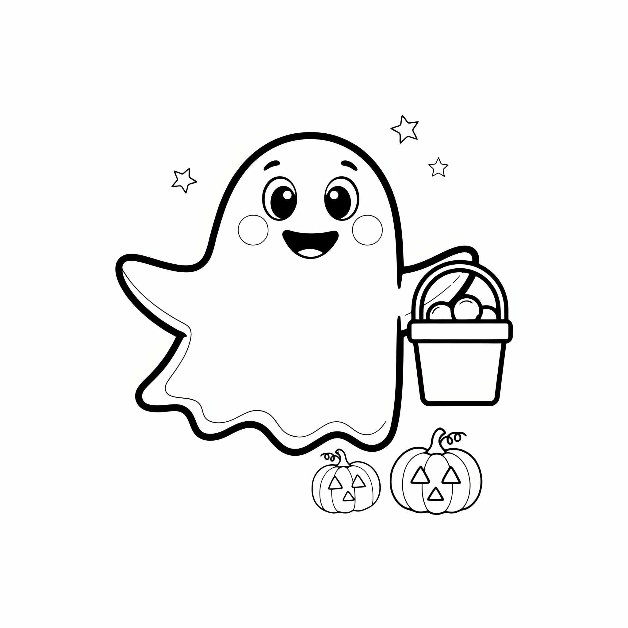 benefits of halloween coloring pages for toddlers - cute friendly ghost coloring page