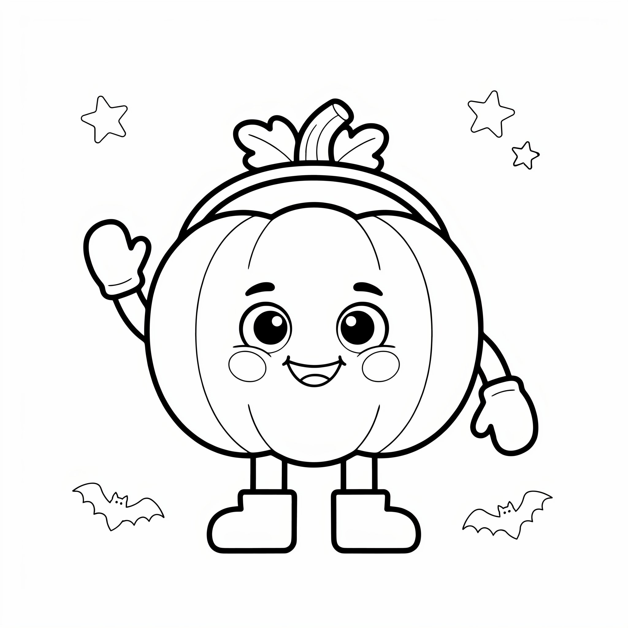 benefits of halloween coloring pages for toddlers - cute pumpkin with crown coloring page