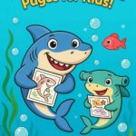 free shark coloring pages for kids - two cute sharks holding coloring pages